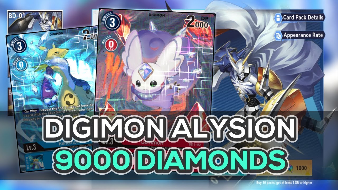 9000 Diamonds Pack Opening • Digimon Alysion | Digimon TCG