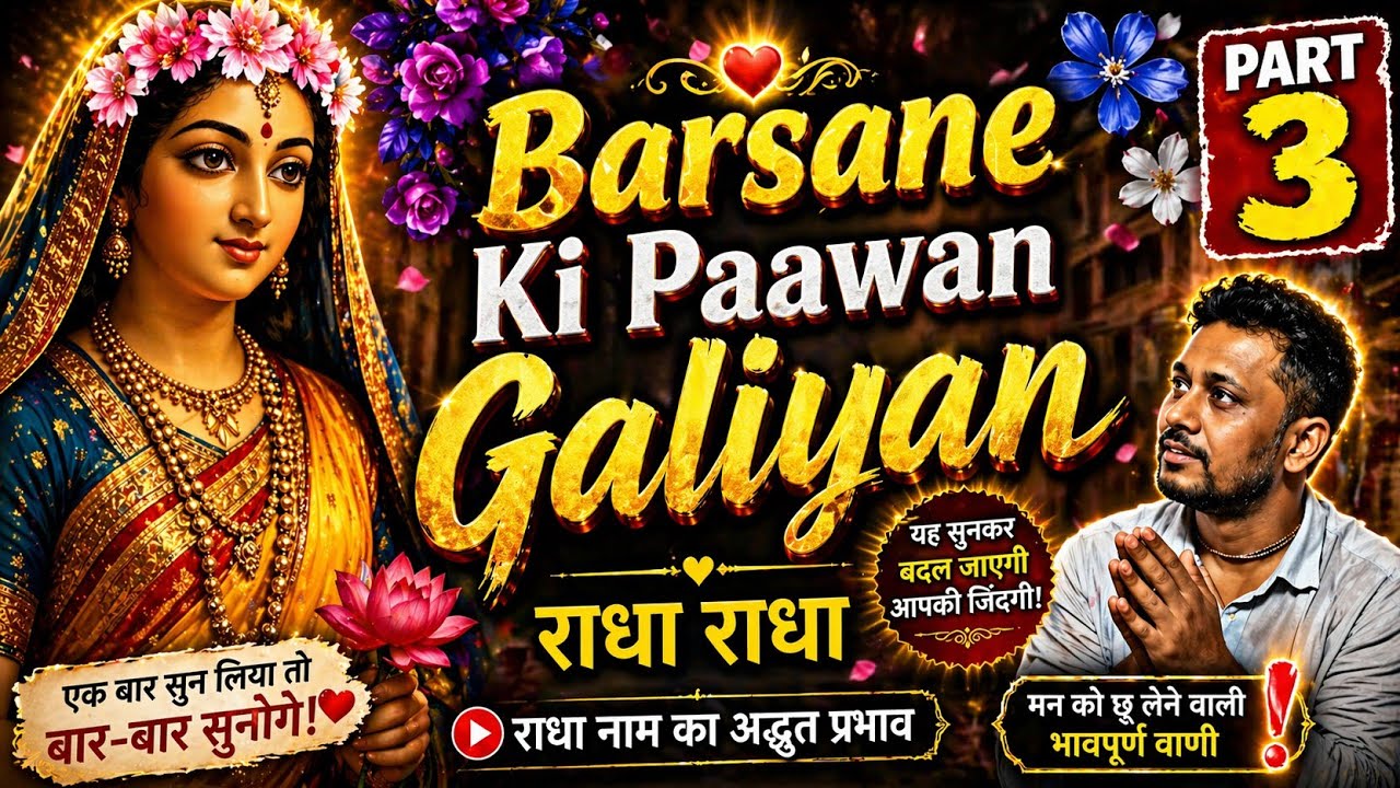 बरसाने की पावन गलियों में राधा नाम की गूंज है 🌸 | Shri Radha Rani Bhajan | Barsana Vrindavan Vibes