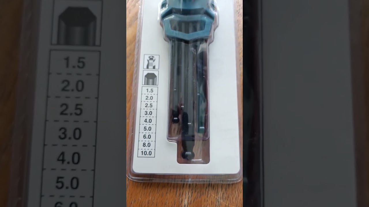 Makita B-65894 Hex key wrench Set 9-pcs ឈុតសោរតាន់ 1.5-10mm តូច ធំ#makita #accessories