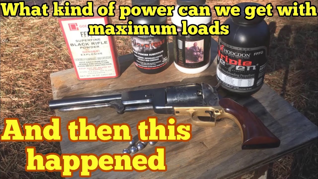 1847 Colt Walker using four different kinds of powder