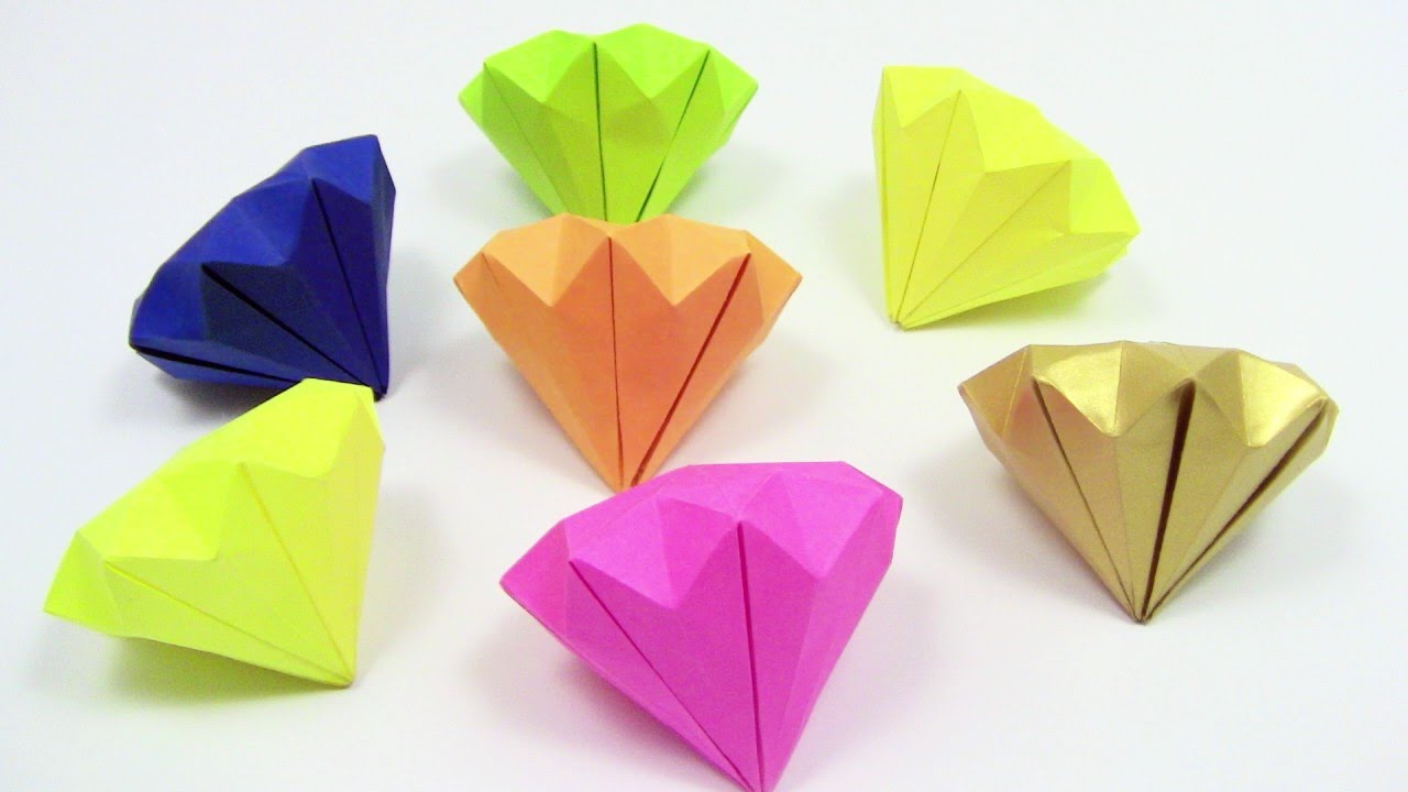 How to Make Origami Diamond (Detailed) - Origami easy tutorial
