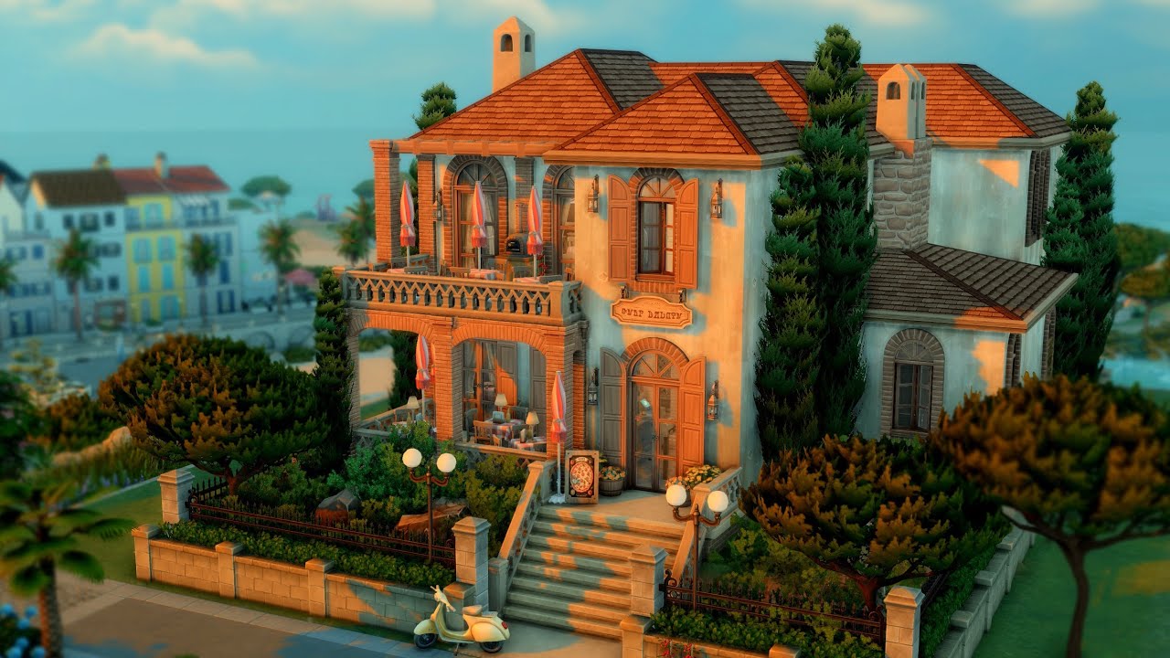 Пиццерия «Тартоса»🍕 // The Sims 4: Скоростное строительство (с CC)