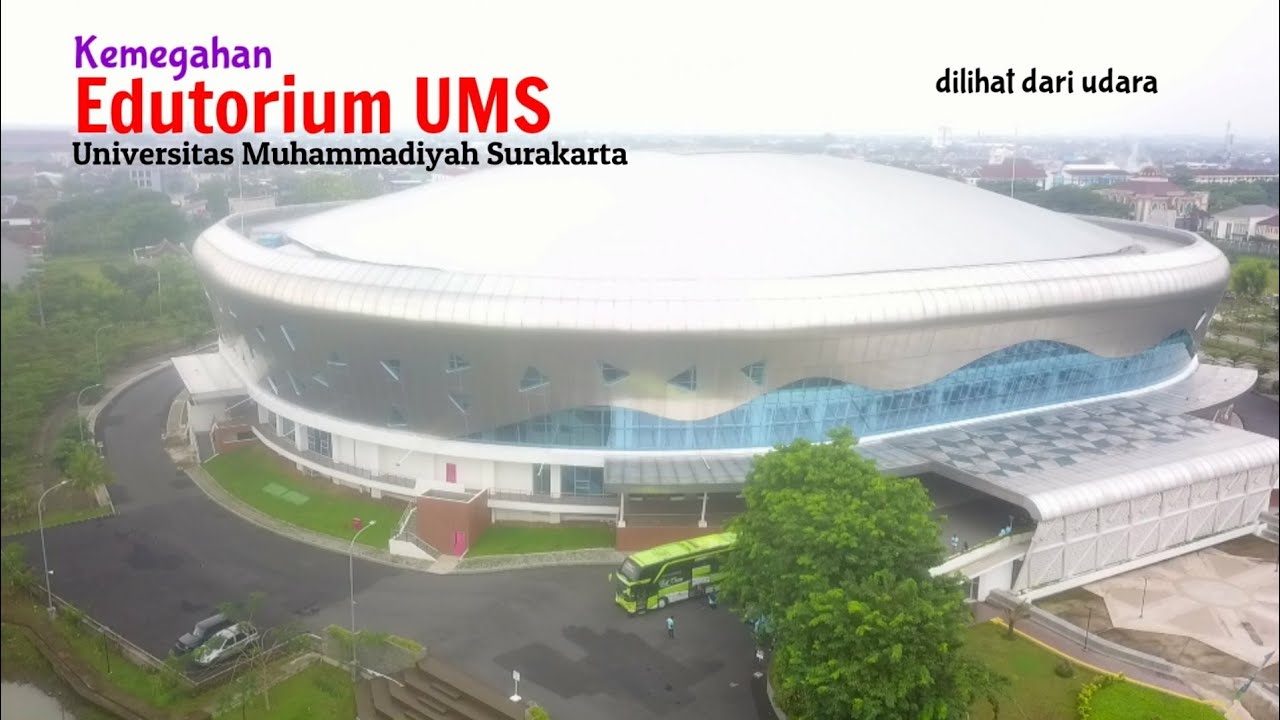 edutorium UMS, megah dan keren, dilihat dari udara