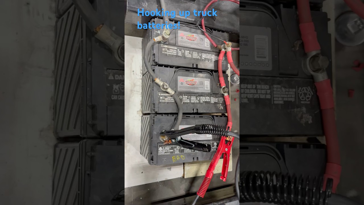 Hooking up truck batteries made simple.   #diesel #training #mechanic #diy #dieselpower #cummins