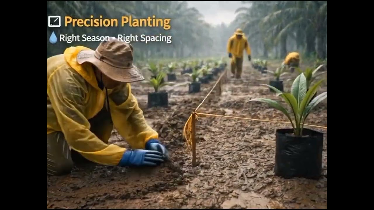 Oil Palm Cultivation Mastery – From Land Preparation to Golden Harvest #youtubevideo #video