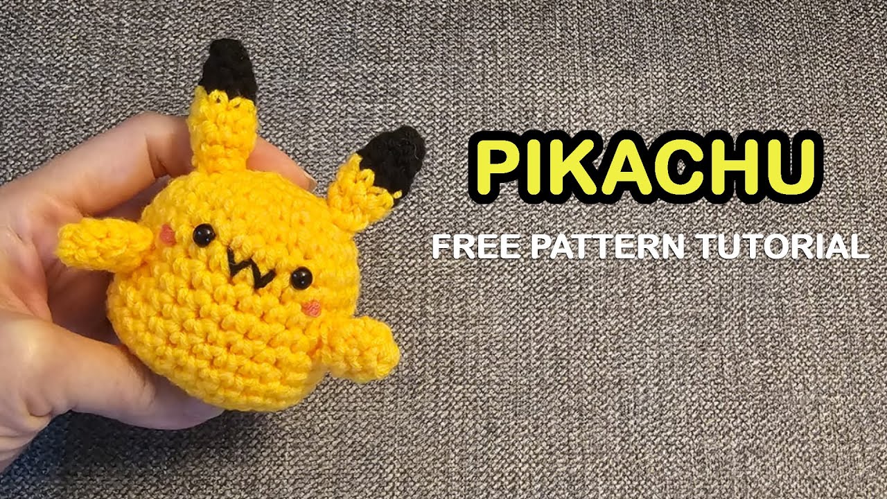 How To Crochet Cutest Pikachu! Easy Free Step-by-Step Crochet Pattern Tutorial