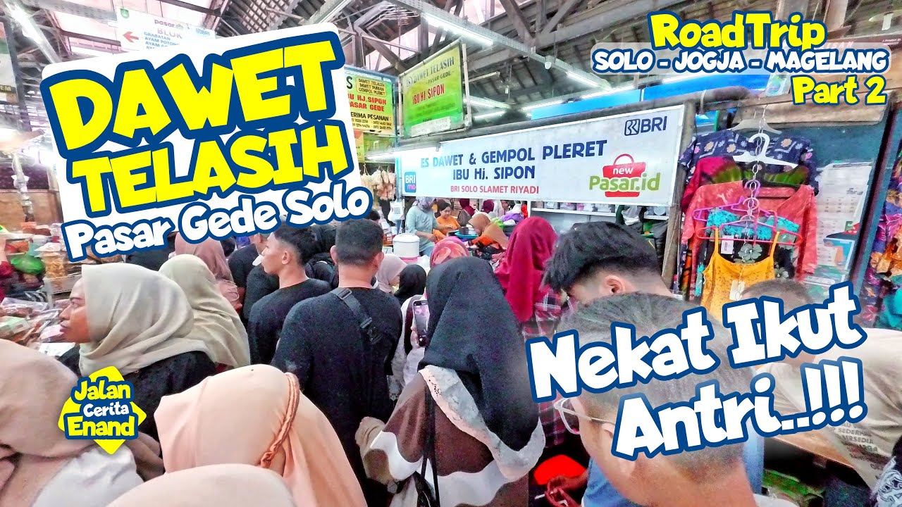 Nekat Antri Dawet Telasih Pasar Gede Solo‼️Ramai Rusuh ❗#kulinersolo #dawetviral 