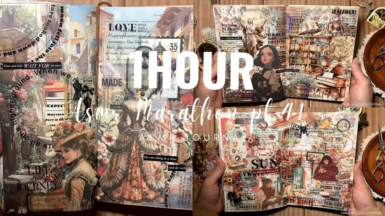 ASMR  Journal Marathon pt41 | 1HOUR | Have a good journal