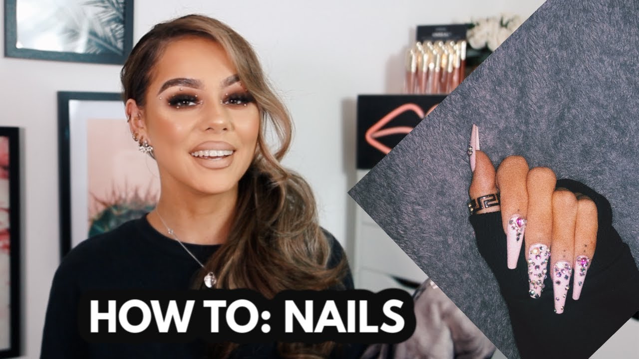 HOW TO: CHEAP AND EASY FAKE NAILS AT HOME (WITH GEMS)