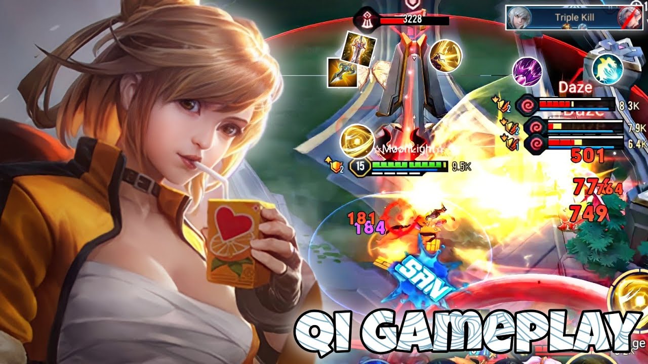 Qi Slayer Lane Pro Gameplay | S1 Flicker Combo Top Tier | Arena of Valor Liên Quân mobile CoT