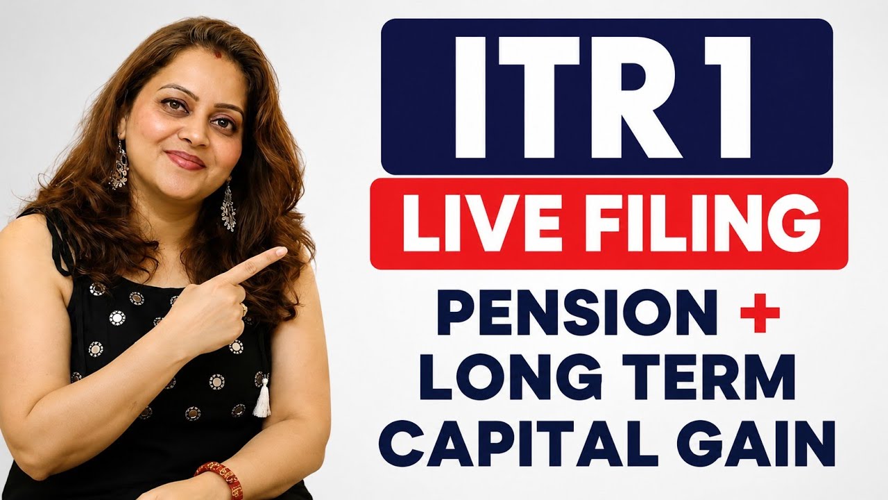 ITR1 filing for Pension and LTCG AY 2026-27| ITR for pension Pensioners|