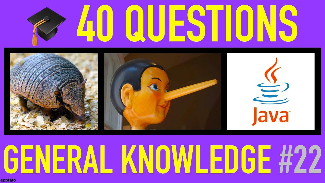 GENERAL KNOWLEDGE TRIVIA QUIZ #22 - 40 General Knowledge Trivia Questions and Answers Pub Quiz