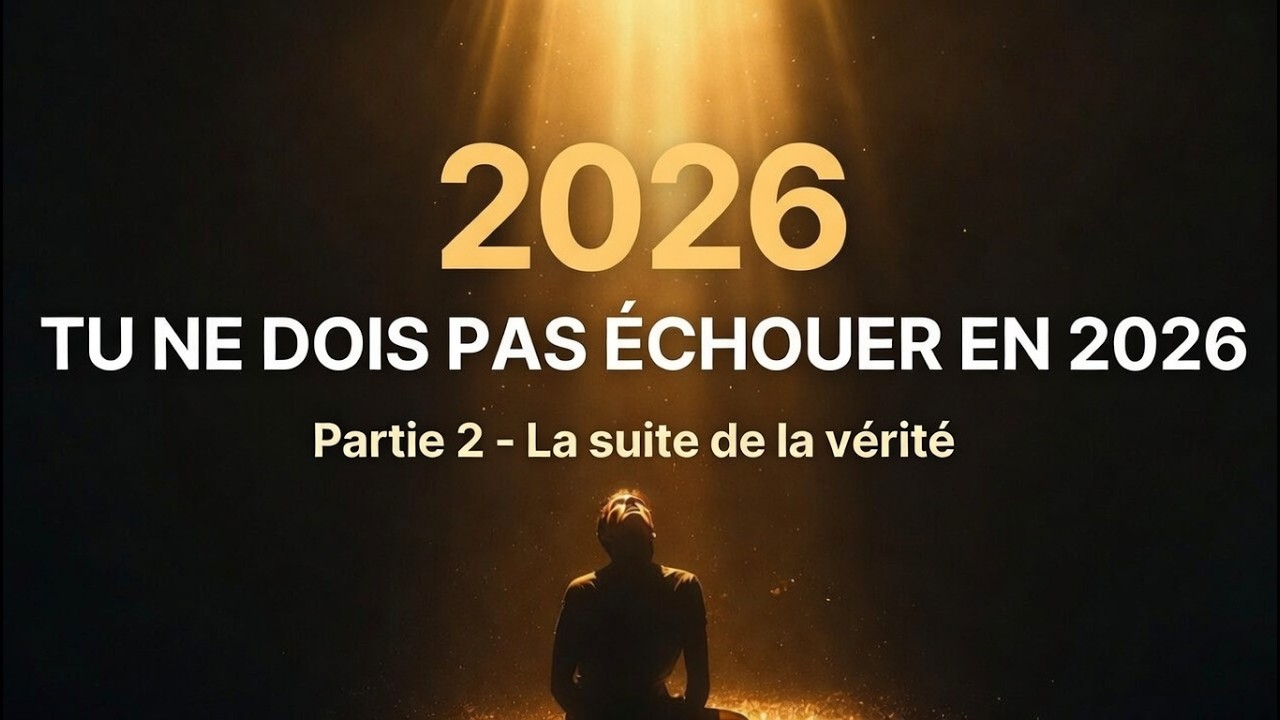 Tu ne dois pas échouer en 2026 Partie 2