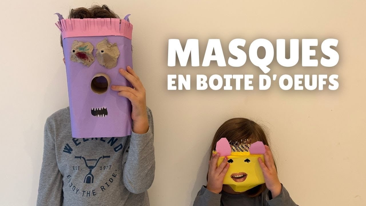 DIY Masques en boîtes d’œufs ♻️ | Activité créative enfants 3–6 ans