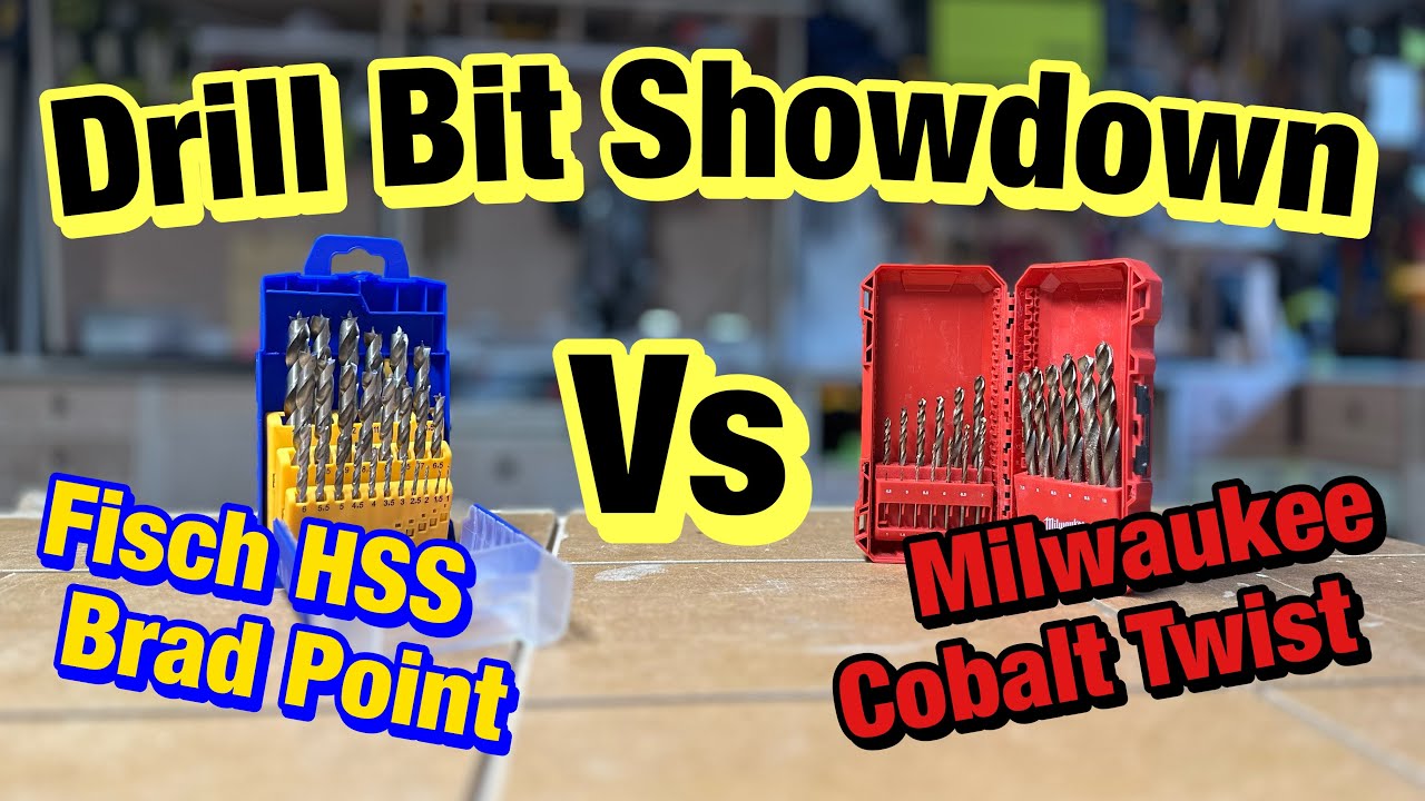 Drill Bit Showdown - Fisch HSS Brad Point Bits Vs Milwaukee Red Cobalt Twist Bits