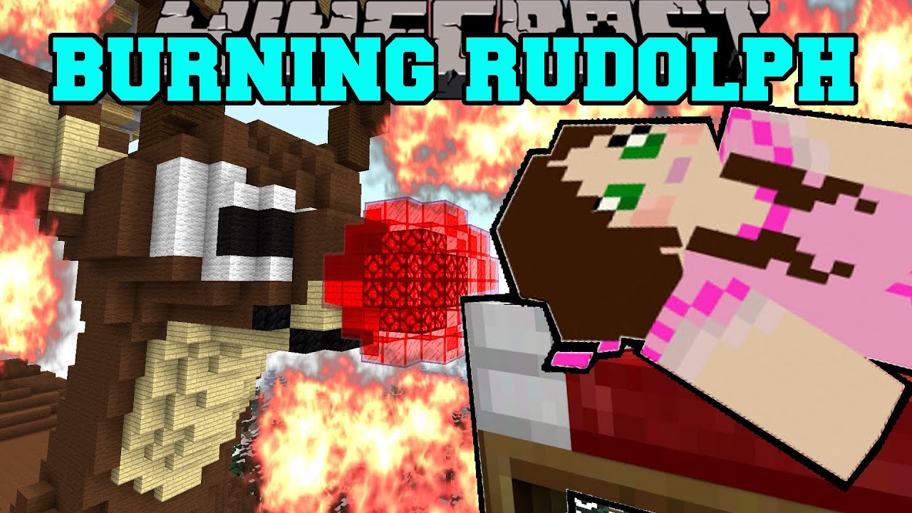 Minecraft: BURNING RUDOLPH (THE RED NOSED REINDEER HOUSE!) Mini-Game