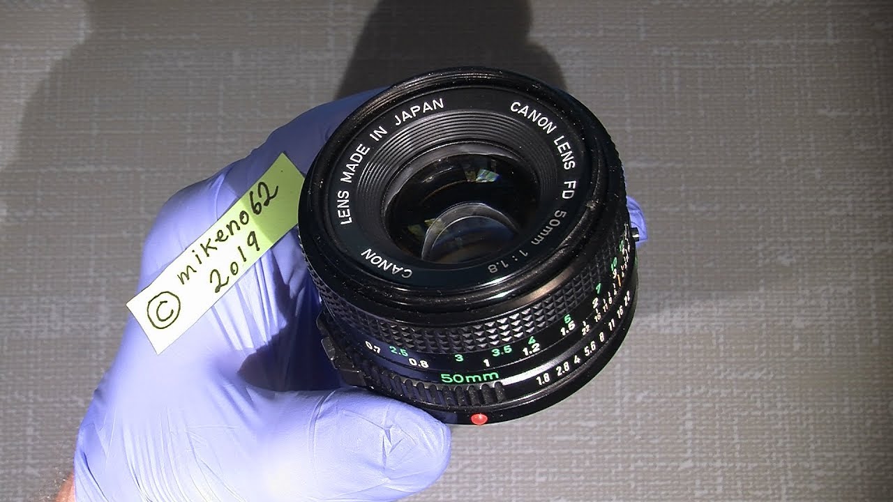 How to clean lens elements in Canon FD 50mm 1:1.8  (new version)