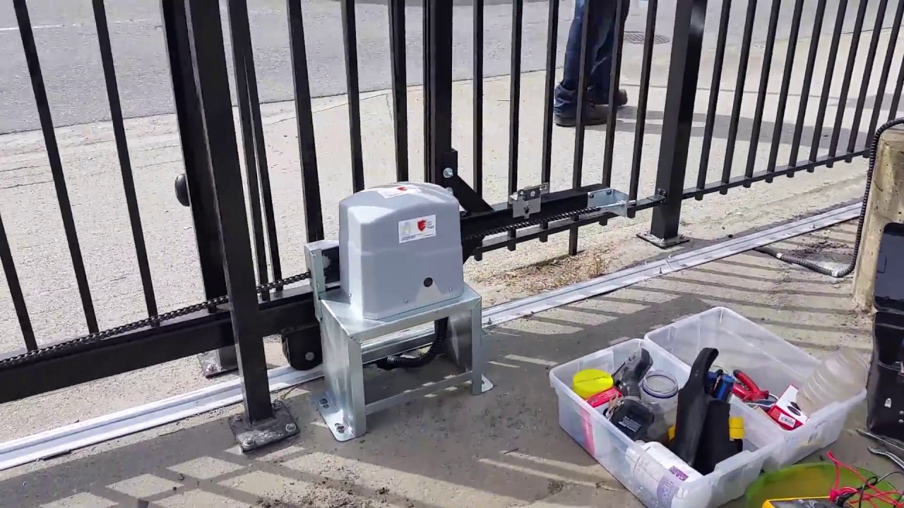 Sliding gate operator (Chain Driven) Installation services & Driveway Gate by Royal Gates in CANADA