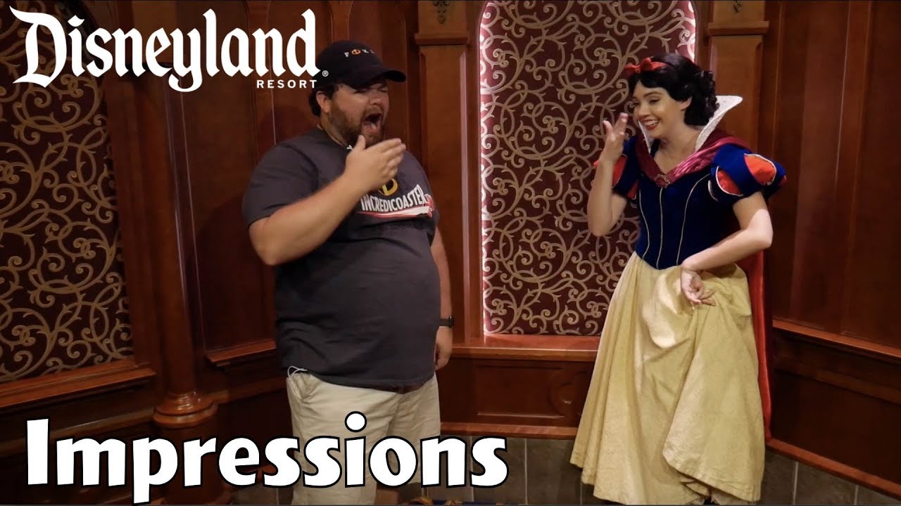 Doing Impressions of All 7 Dwarfs to Snow White! - Disneyland Impressions