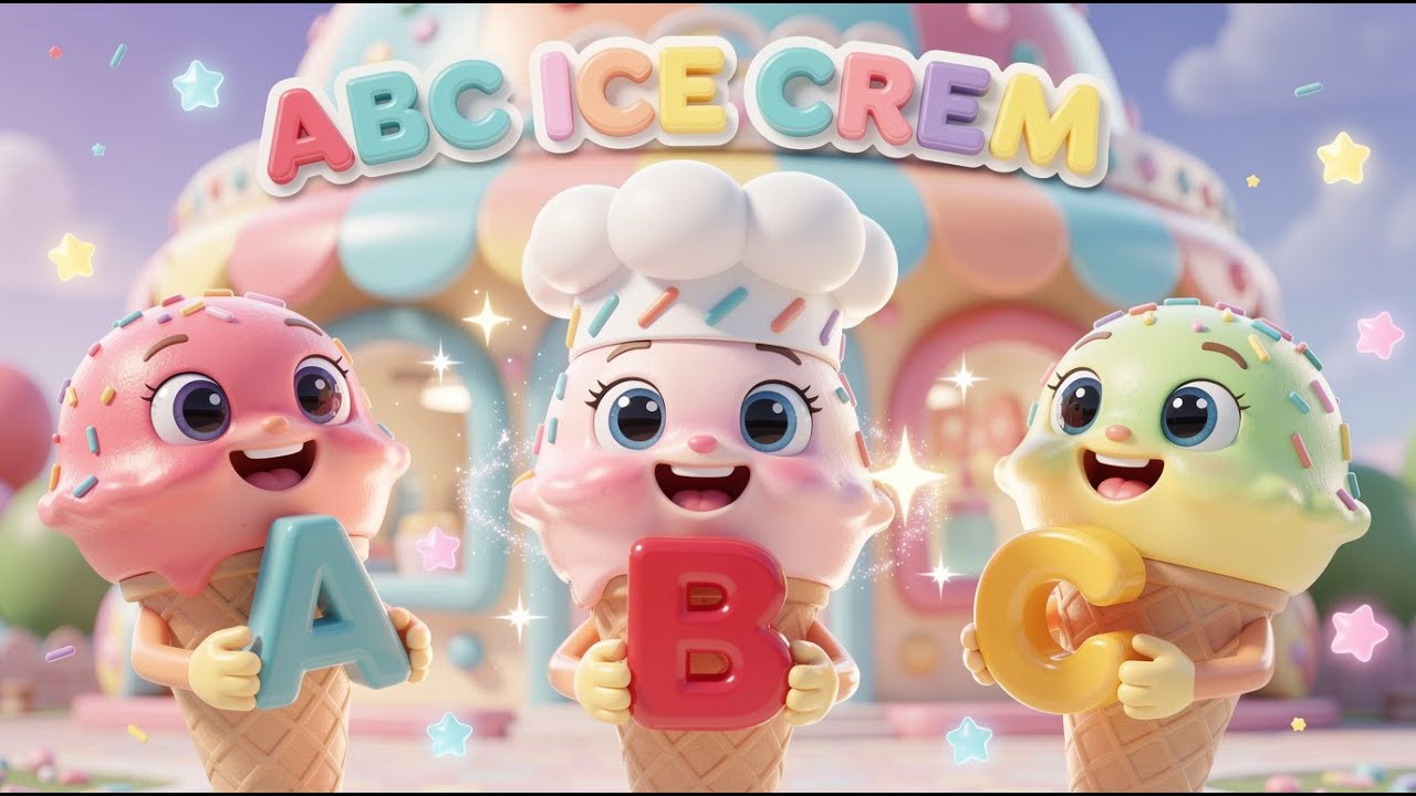 ABC Song Jungle, Dino, Train, Ice Cream & Yummy Food  | ABC Phonics Song A–Z for Toddlers