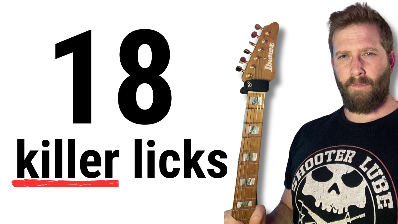 18 Killer Blues Licks - 1 Pentatonic Box (easy to hard)