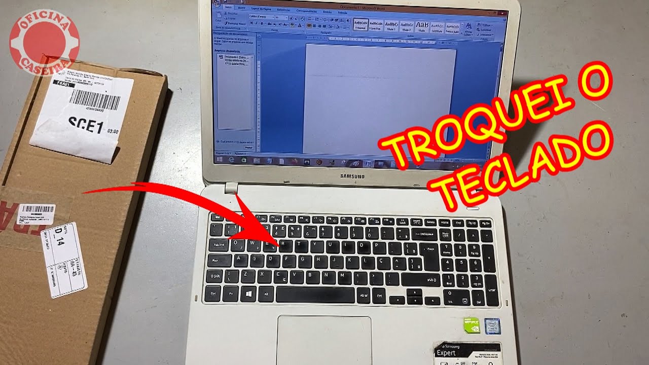 COMO TROCAR O TECLADO DO NOTEBOOK SAMSUNG LINHA EXPERT
