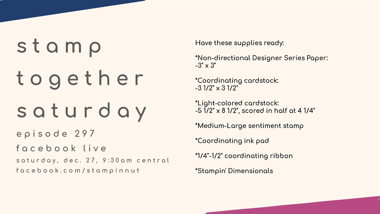 Stamp Together Saturday Episode 297: 1/3/26
