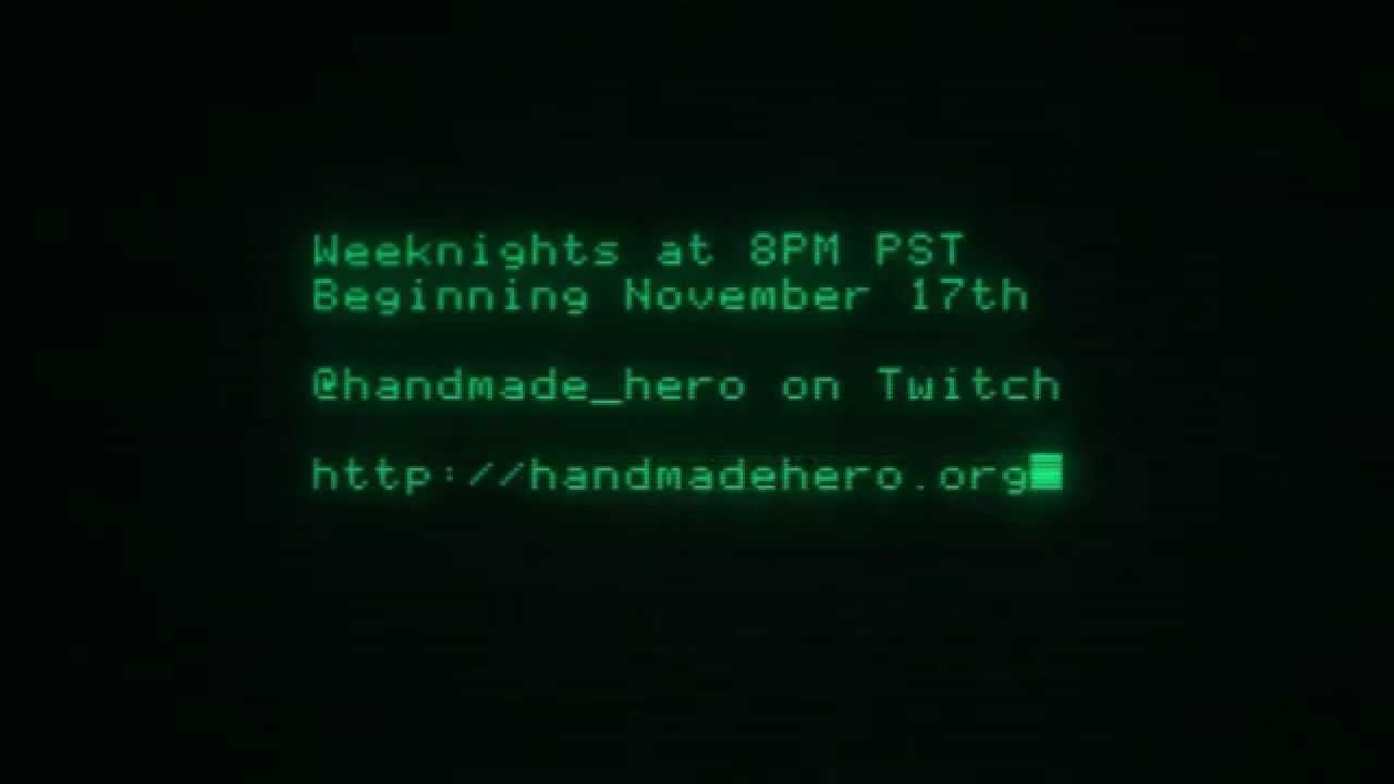 Handmade Hero - Announcement Trailer