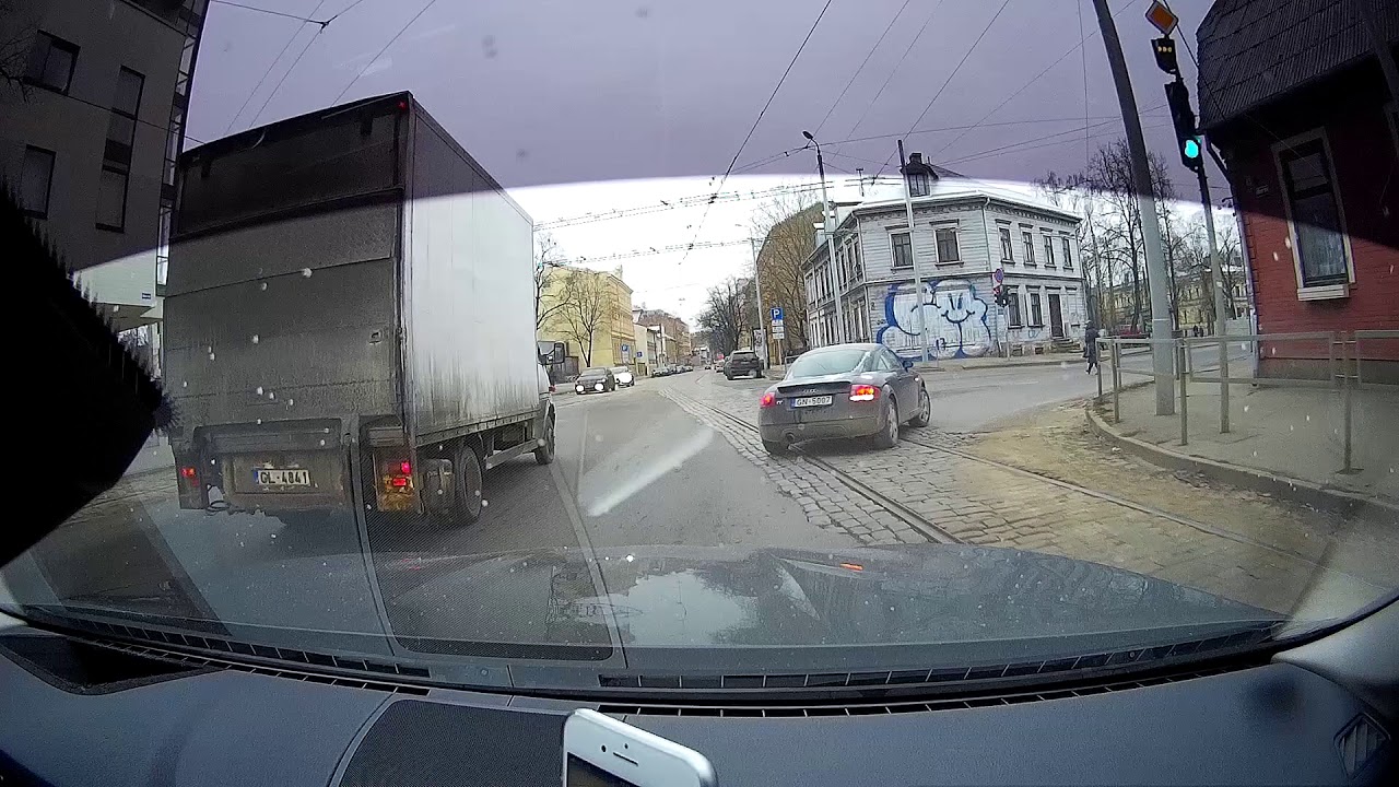 Boring driving in Riga January 2018