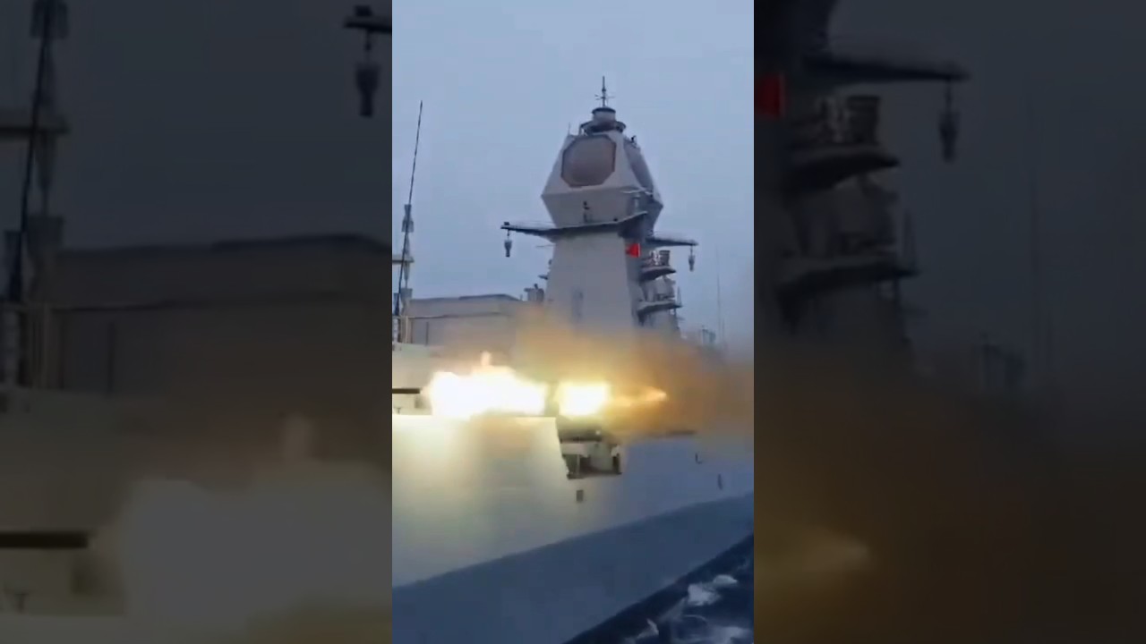 INS Surat firing OTO Melara 76mm Navel gun #defencepower #indianarmedforces