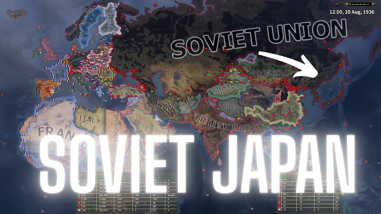 WHAT IF USSR ANNEXED JAPAN IN WW2 / HOI4 TIMELAPSE