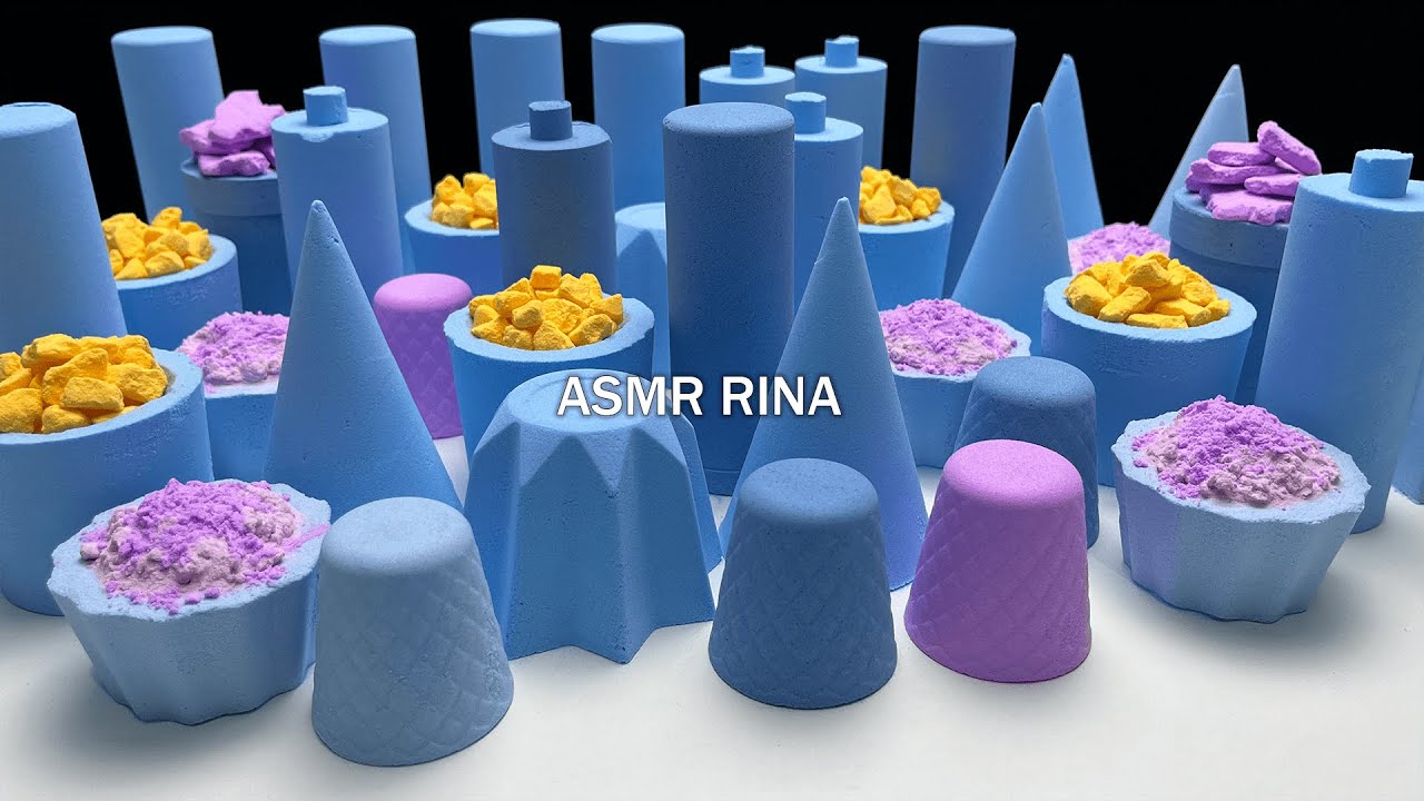 ASMR baking soda crunchy shapes