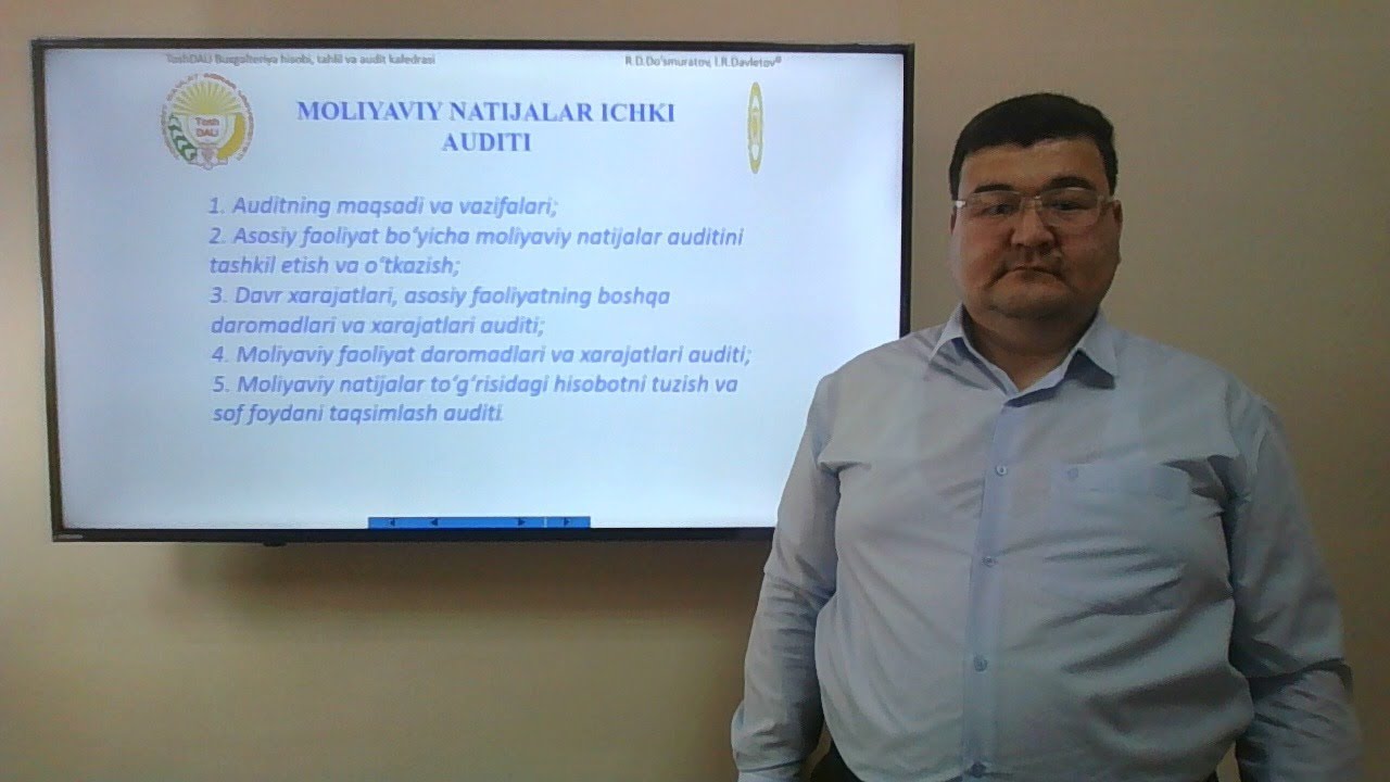 Mavzu: Moliyaviy natijalar ichiki auditi