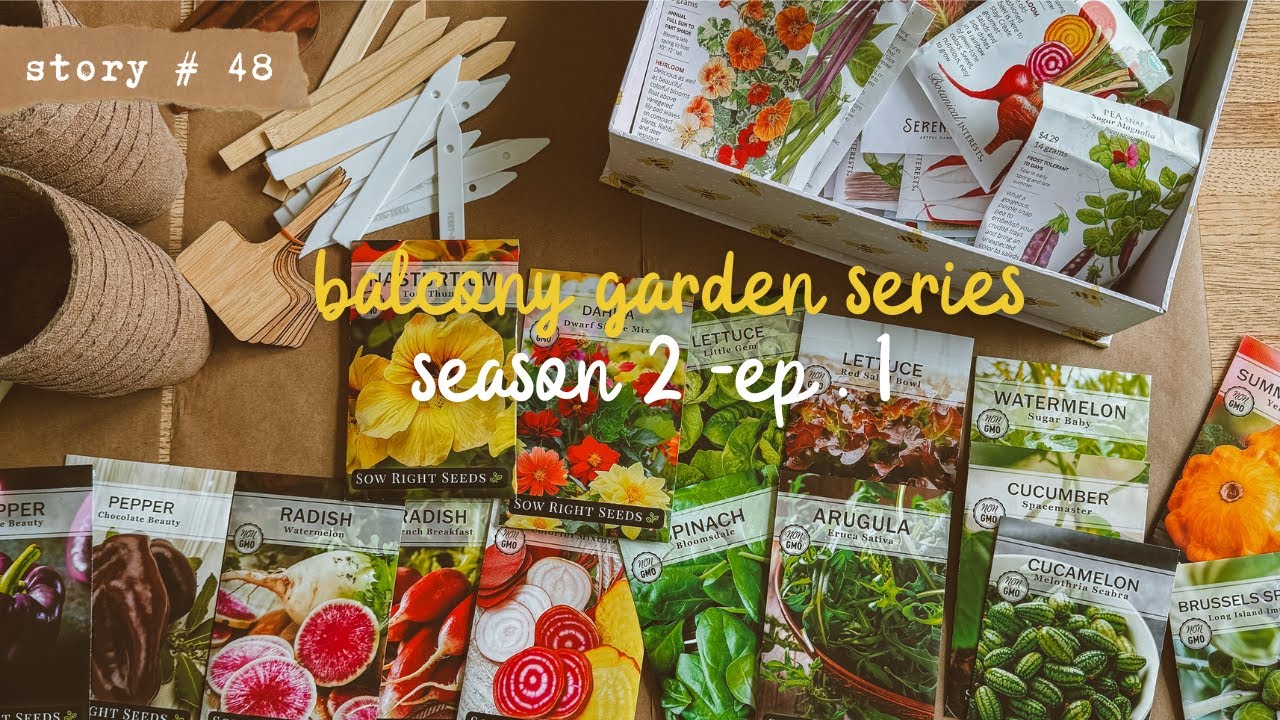 👩🏻‍🌾 Starting Seeds Indoors | BALCONY VEGETABLE GARDEN | Container Gardening Small Spaces S2 PART 1