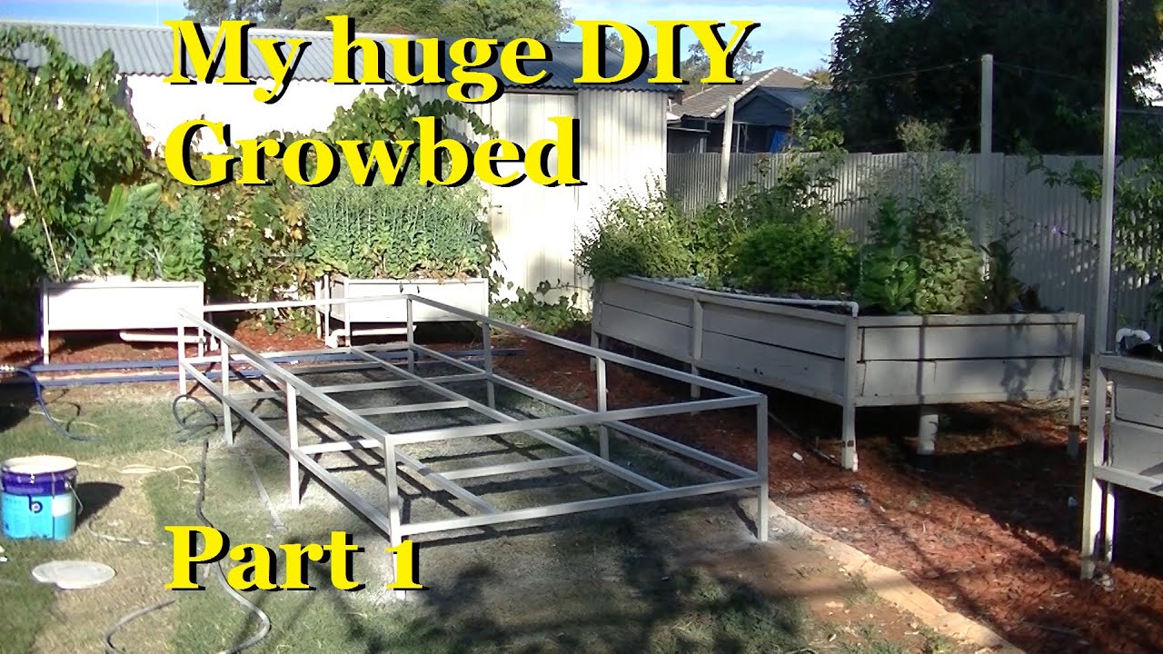 My Huge DIY Aquaponic Grow Bed! Part 1 - The Frame.
