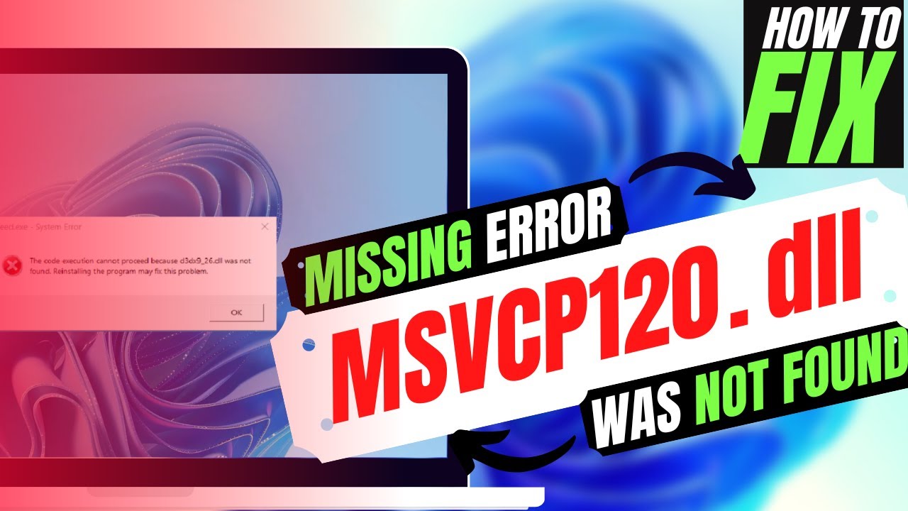 [2023] How To FIX MSVCP120.dll Missing ❌ Not found Error FIFA18⚽Call Of Duty💻 Windows 11/10 32\64bit