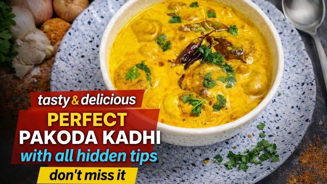 Pakoda kadhi recipe with all secret tips/punjabi pakoda kadhi/रुई जैसे सॉफ्ट एंड स्पंजी पकोड़ा कढ़ी