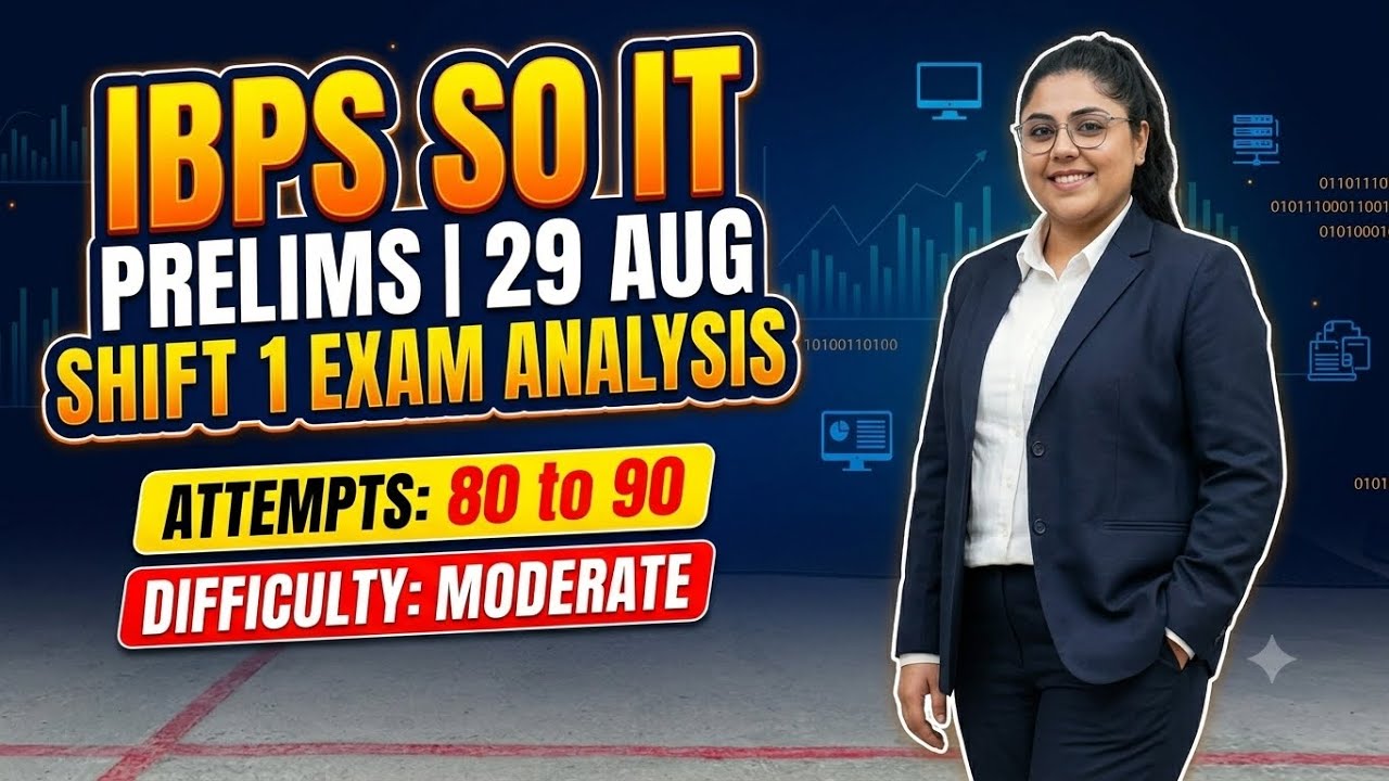IBPS SO IT Prelims Exam Analysis (29 Aug, Shift1) |My Real Attempt & Difficulty Level#ibpssoit #ibps
