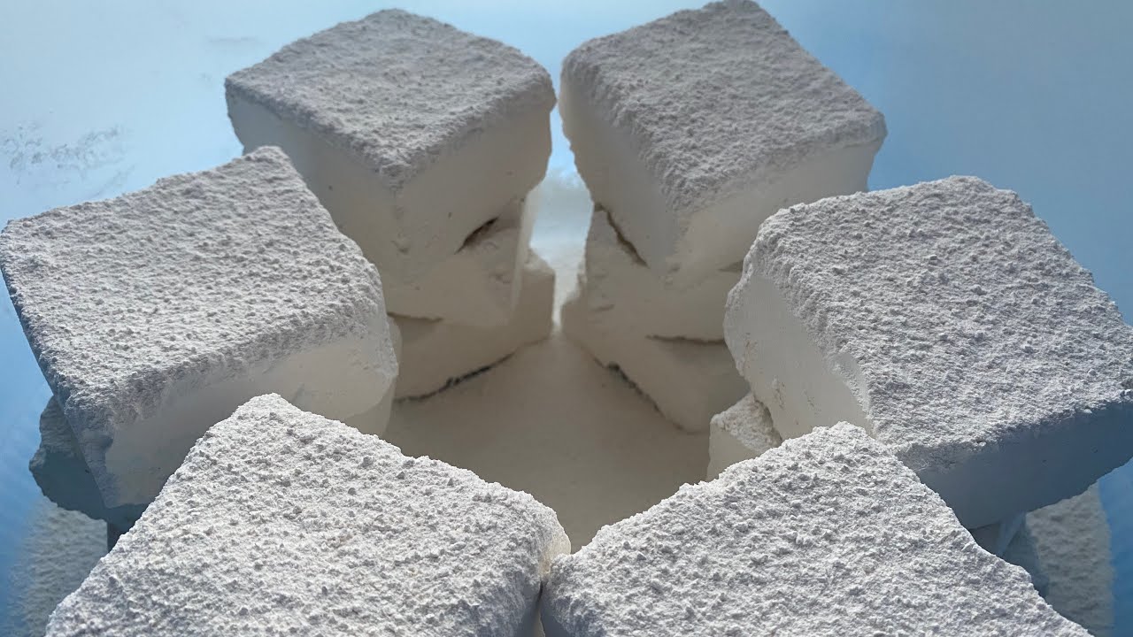 18 BLOCKS OF GYM CHALK TOPPED WITH MAGNESIUM CARBONATE POWDER ~ ASMR ~ FORMED ~ ANXIETY RELIEF