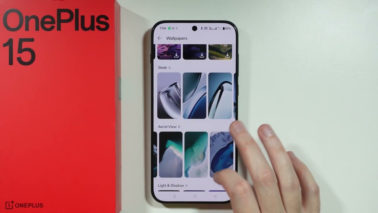 OnePlus 15: как сменить обои
