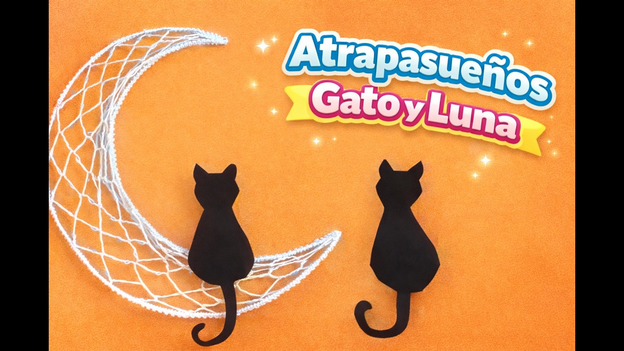 ❄️Atrapasueños Gato Enamorado de la Luna😻 PAP🐈Dream Catcher🌛Filtro dos Sonhos Lua