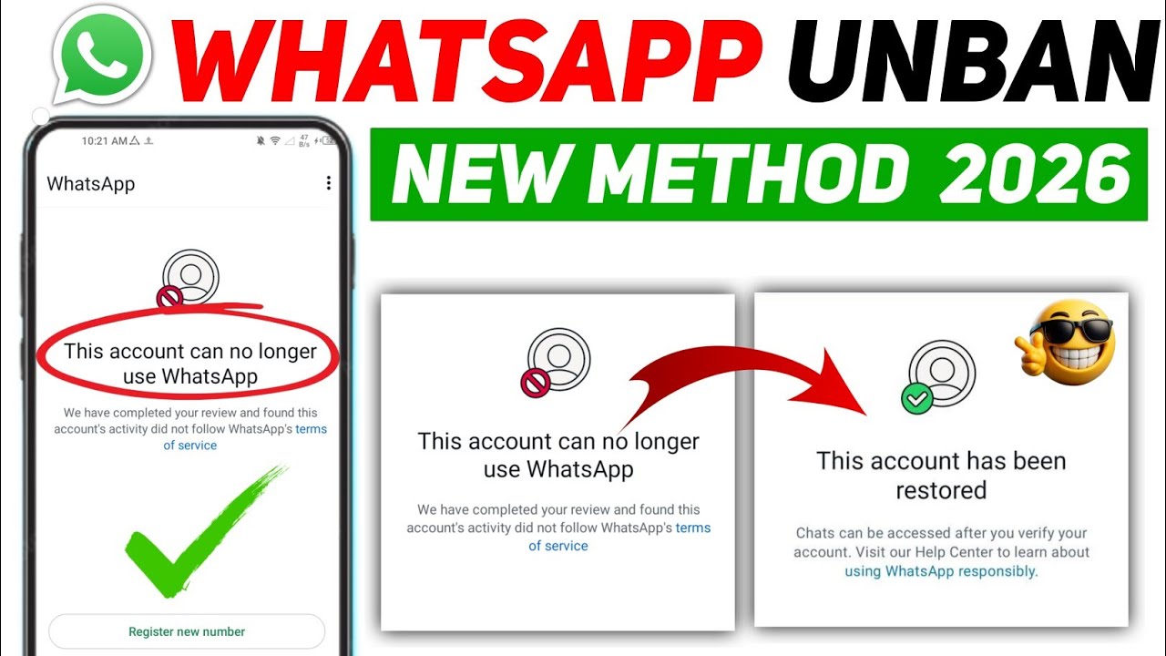 This account can no longer use WhatsApp New Solution 2026 || Whatsapp Ban Problem New 2026