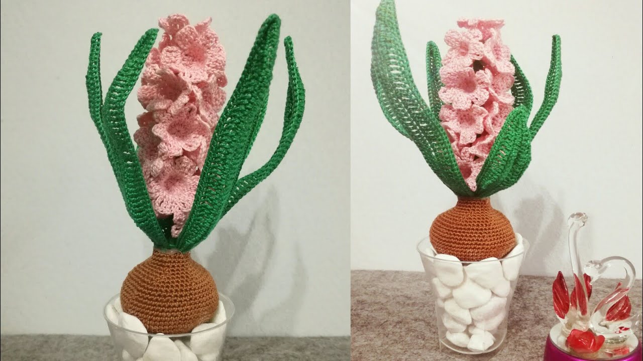 Crochet hyacinth with written pattern | Giacinto | Diy crochet Hyacinth flower | কুশি কাটার কাজ