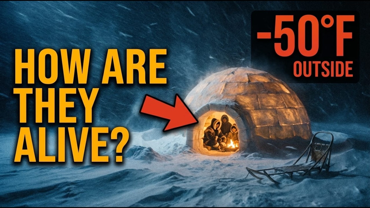 Как инуиты выживали зимой при температуре -50°F в иглу.
