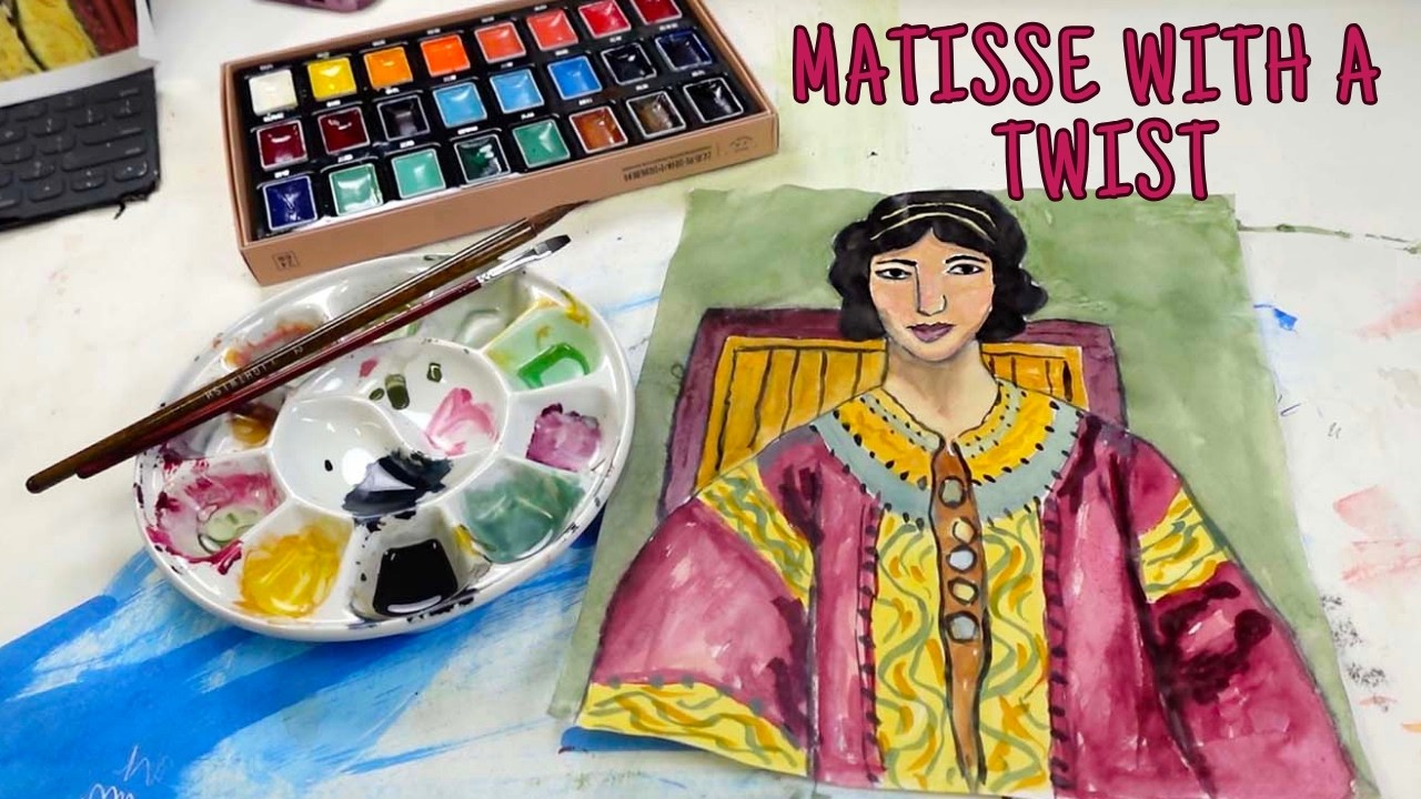 Painting A Matisse Figure Study With Chinese Watercolors on Hemp Paper!