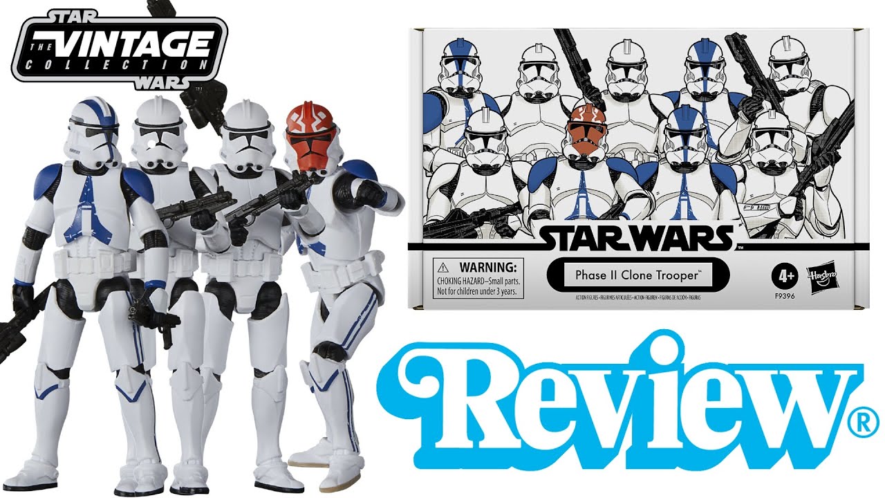 The Vintage Collection Phase II Clone Trooper 4 Pack (Army Builder) Review!