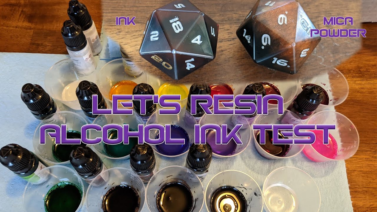 Dice Making Let's Resin Alcohol Inks Test