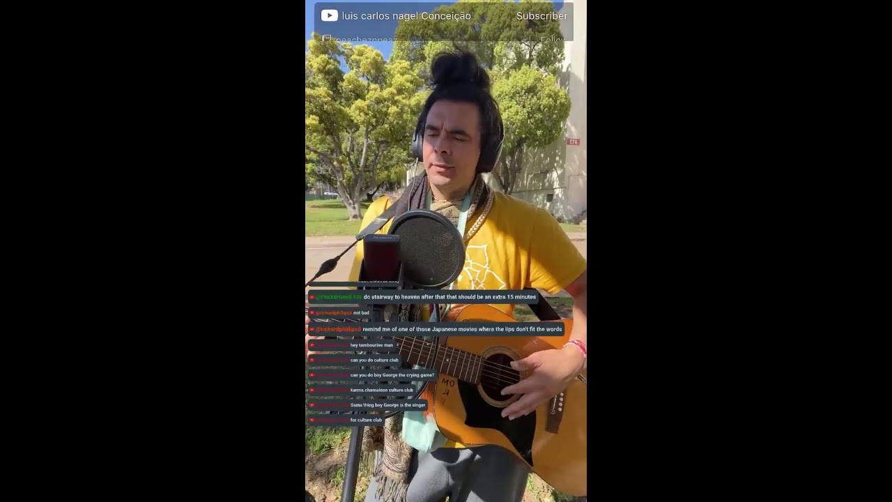 Om playing music outside