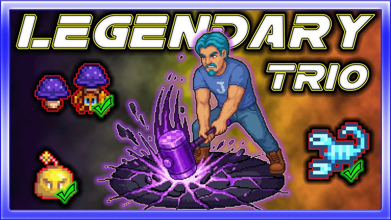 Beating ALL THREE Legendary Bosses – Purple Mushroom Crab, Gold Slime & Sand Scorpion (SVE)