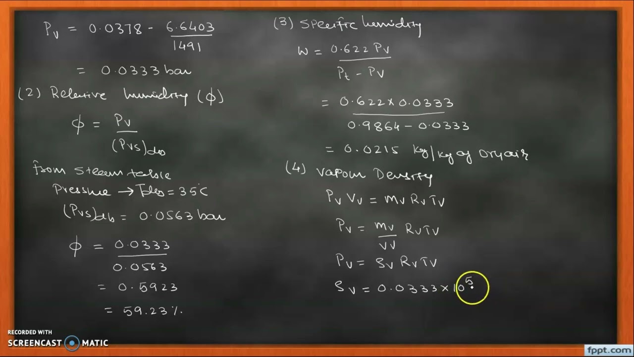 Numerical psychrometric property of air | Applied Thermodynamic | GTU Question paper |2022 |3161910